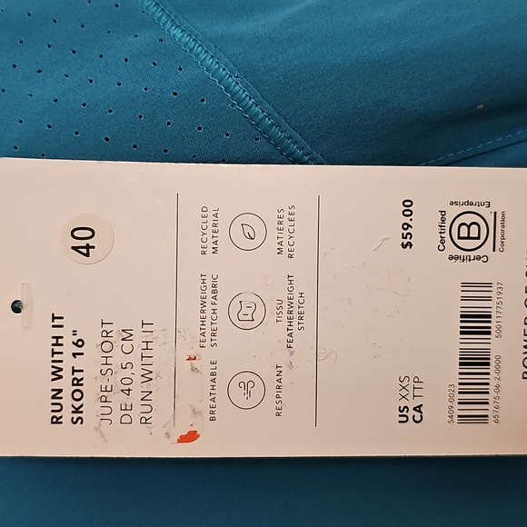 NWT Athleta Run With It Skort 16" - Picture 3 of 8